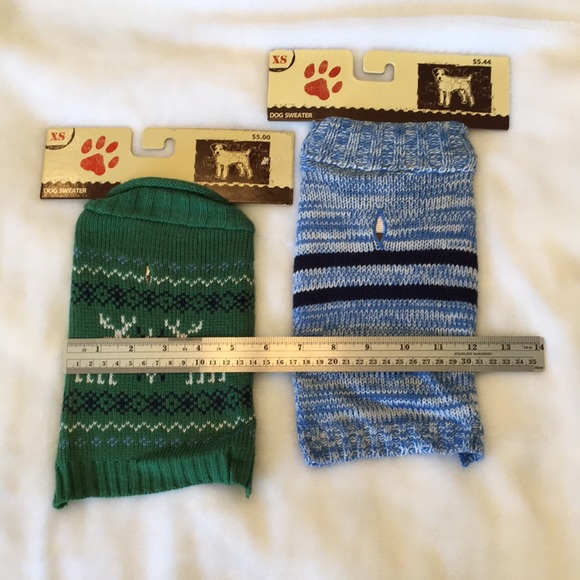 Two new dog sweaters XS Green and Blue - Picture 4 of 9